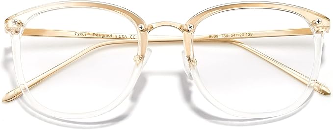 Cyxus Blue Light Glasses for Woman, Stylish Cat Eye Blue Light Blocking Computer Glasses for Working, Laptop and Screen Use