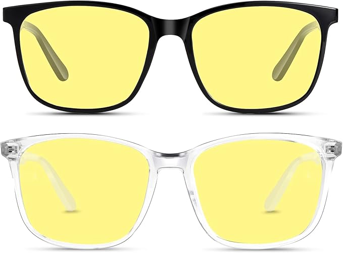Oilway Night Vision Driving Glasses for Women & Men - Anti Glare Blue Light Blocking Computer Glasses with HD Clarity, Premium Protection | Nighttime Safety Eyewear for Screen Use & Road Travel