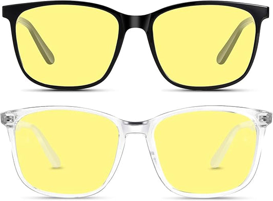 Oilway Night Vision Driving Glasses for Women & Men - Anti Glare Blue Light Blocking Computer Glasses with HD Clarity, Premium Protection | Nighttime Safety Eyewear for Screen Use & Road Travel