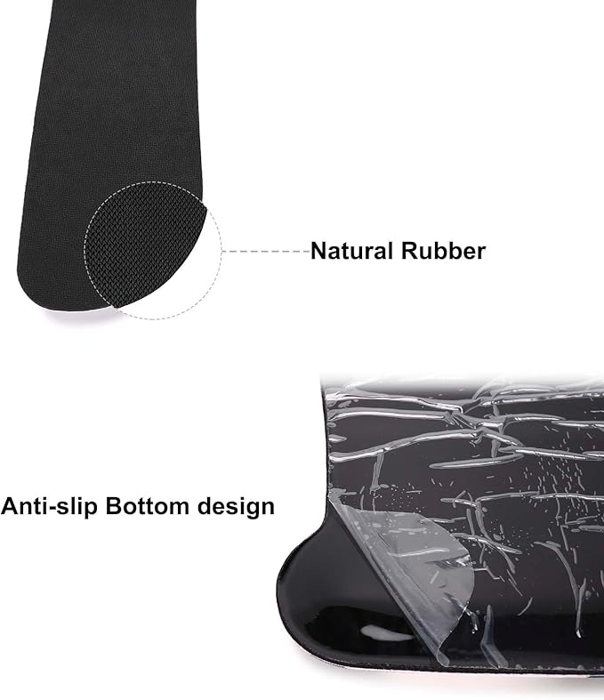MOSISO Wrist Rest Support for Mouse Pad&Keyboard Set, Leopard Grain Ergonomic Mousepad&Coaster Non-Slip Base Home/Office Pain Relief&Easy Typing Cushion with Neoprene Cloth&Raised Memory Foam, Purple