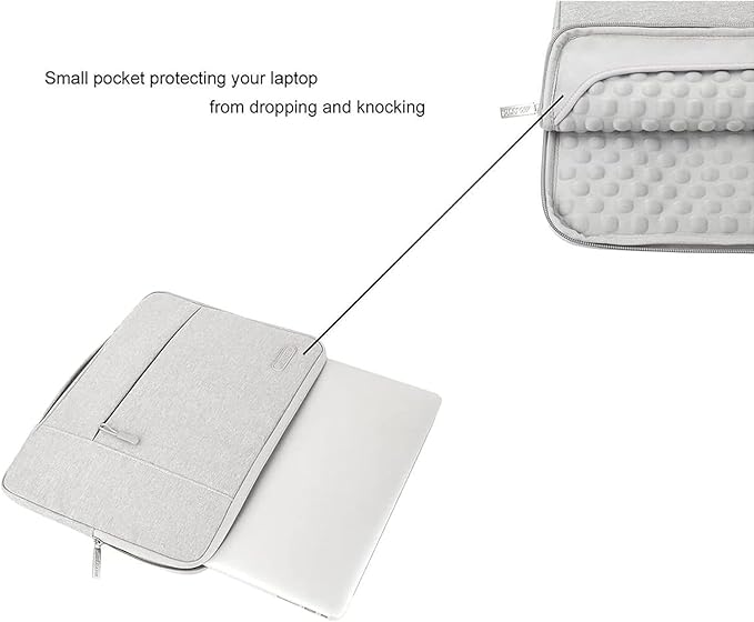 MOSISO Laptop Case 15 inch, 15 inch Laptop Sleeve with Handle Compatible with MacBook Air 15 M4 A3241 M3 A3114 M2 A2941 2025 2024 2023, Dell XPS, Polyester Multifunctional Computer Bag, Gray