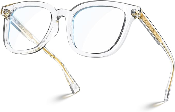 VISOONE Square Blue Light Blocking Glasses TR90 Anti Glare Computer Gaming for Women Men NOE
