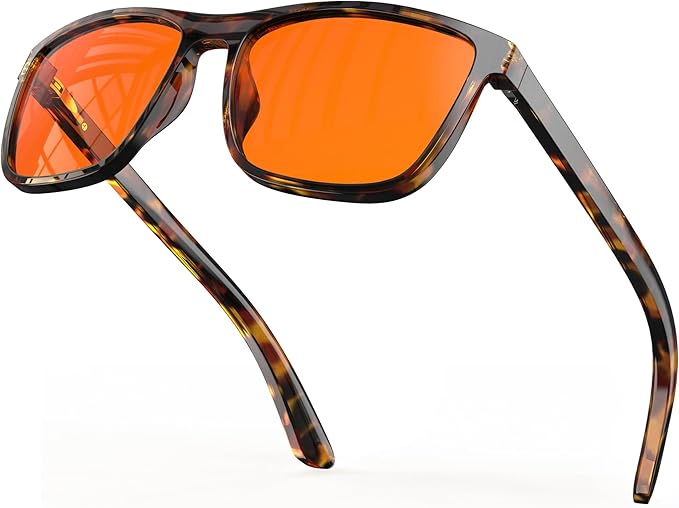 Bloomoak 100% Red Lens Blue Green Light Blocking Glasses- Dual AR Coatings Sleep Glasses Before Bed - Anti Glare, Fatigue