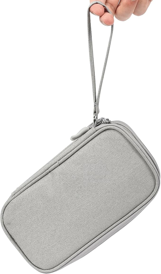 Cord Organizer Travel Cable Organizer Bag Tech Electronic Organizer Travel Case, Waterproof Electronic Accessories Pouch Bag for Cable, Cord, Charger, Phone, Power Bank, Earphone(Light Grey)