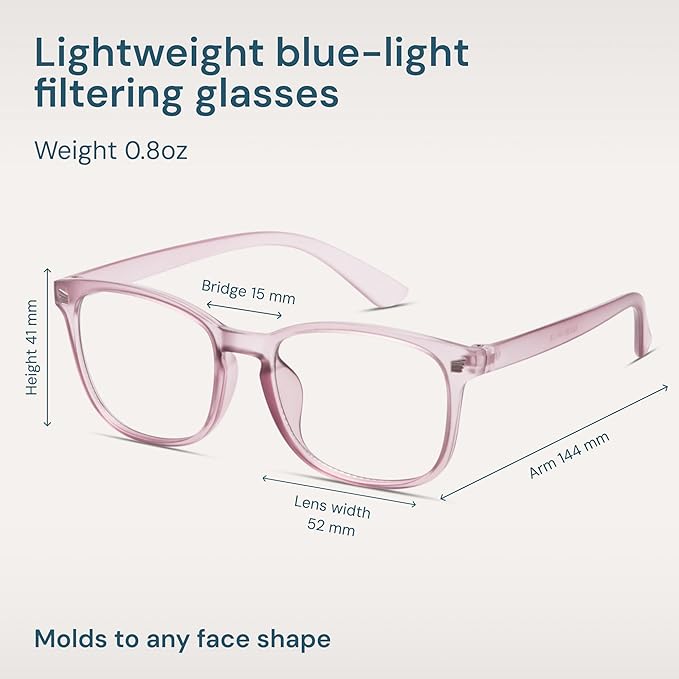 Gaoye Transparent Brown Blue Light Glasses for Computer & Gaming - Anti UV Ray Lenses, Scratch-Resistant & Comfort Fit
