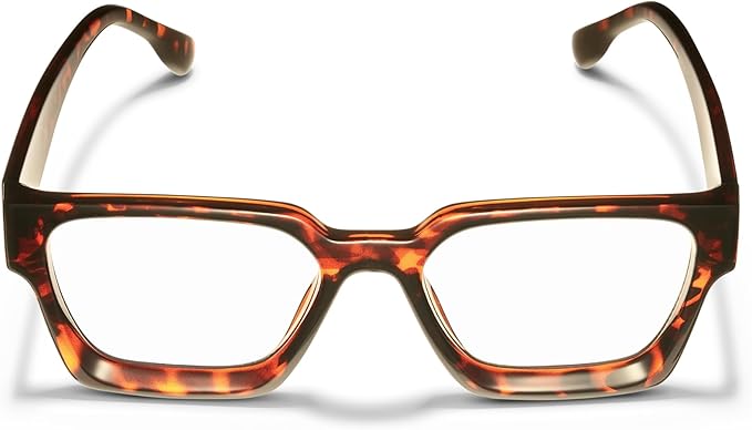 livho Oversized Eyewear Frame for Woman and Men - Rectangle Fashion Glasses for Computer, Chic Preppy Frame