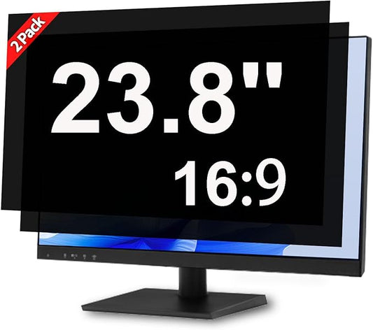 [2 Pack] 23.8 Inch Privacy Screen for Computer Monitor Blue Light Screen Protector Anti Glare Anti-Scratch Monitor Privacy Shield Screen 23.8 Inch 16:9 Aspect Ratio