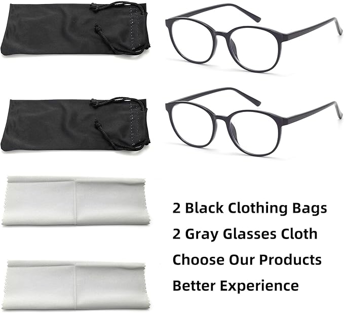 Blue Light Blocking Glasses Round Women Men Computer Glasses Anti Eye Strain/UV/Glare Gaming Glasses