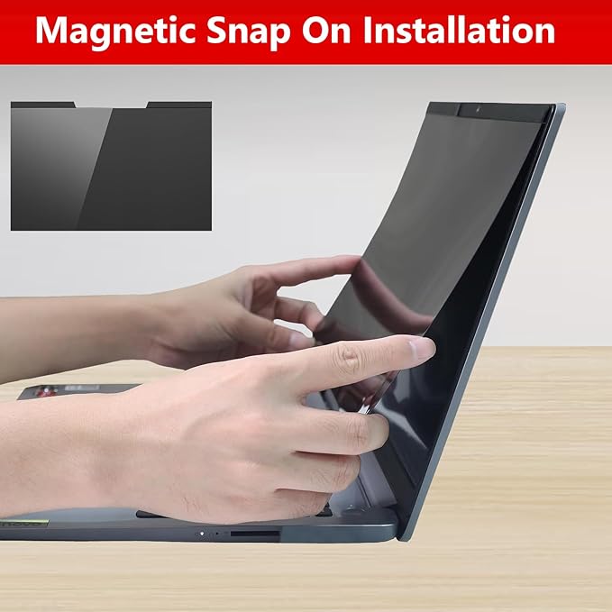 14 Inches Magnetic Privacy Screen Filter for Laptop Widescreen 16:10 Monitor | Computer Privacy Shield | Anti Glare & Blue Light Filter | UV & Eye Protection | Anti Spy | Anti-Scratch Protector