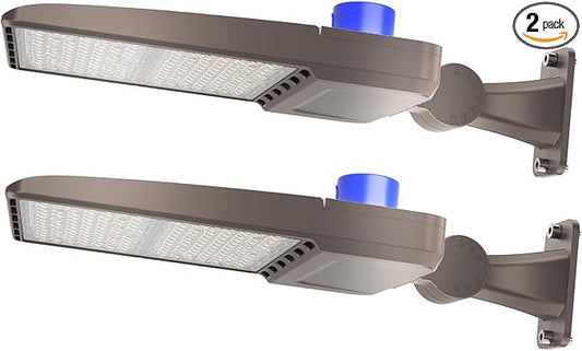 400W LED Parking Lot Lights 2 Pack, 56000LM 5000K Daylight, IP65 Waterproof, 0-10V Dimmable, UL & ETL Certified, Commercial Outdoor Lighting for Parking Lots, Stadiums, and Streets
