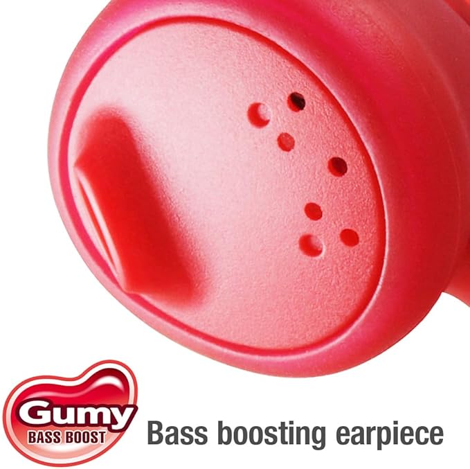 JVC HAF160R Gumy Ear Bud Headphone Red