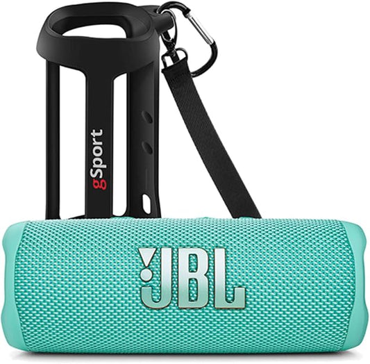 JBL FLIP 6 Waterproof Portable Speaker Bundle with gSport Silicone Sleeve (Teal)