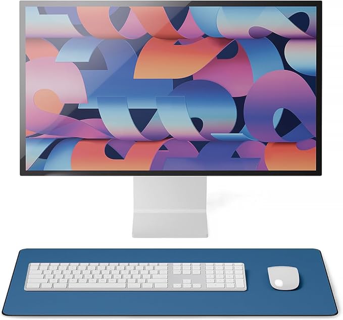 Jotsome Leather Desk Pad Mat, Non-Slip Desk Blotter Pad - Desk Protector for Office, Home, Laptop, and Desktop (Midnight Blue, 24" x 14")