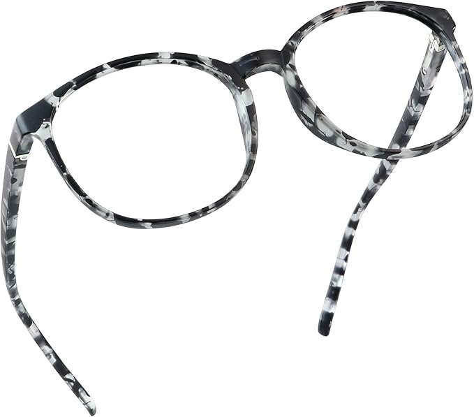 LifeArt Blue Light Blocking Glasses, Anti Eyestrain, Computer Reading Glasses, Gaming Glasses, TV Glasses for Women Men, Anti Glare (Gray, 4.00 Magnification)
