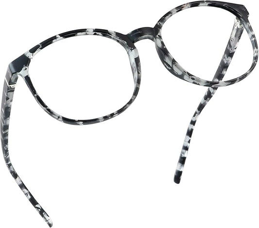 LifeArt Blue Light Blocking Glasses, Computer Reading Glasses, Gaming Glasses, TV Glasses for Women Men (Gray, 1.00 Magnification)