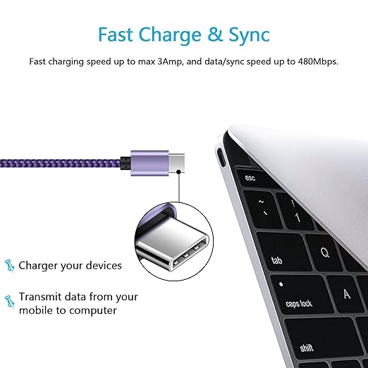 5Pack 6ft USB A to Type C Charger Cable Fast Charging Cord for Samsung Galaxy S24 A55 A35 A15 A14 A54 A53 A23 A13 A03s 5G A73 A02s A12 A20 A21 A30 A32 A42 A52 A50 A51 A10e A60 A70 A71, Z Fold5/4/3/2