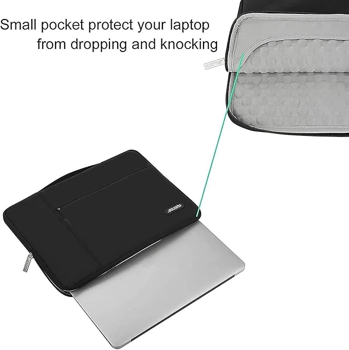 MOSISO Laptop Case 13.3 inch, 13-13.3 inch Laptop Sleeve with Handle Compatible with MacBook Air/Pro 13/Pro 14 M5 M4 M3 M2 M1,HP Dell ASUS Lenovo, Polyester Multifunctional Computer Bag, Black