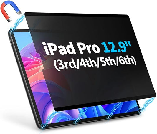 Privacy Screen Protector for iPad Pro 12.9inch 3rd/4th/5th/6th Gen(2018-2022) Anti-Spy Anti Glare Blue Light Filter Easy Installation Screen Protector Bubble Free