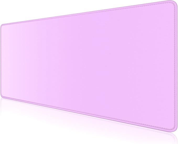 Dapesuom Large Gaming Mouse Pad, Extended Mouse Mat with Stitched Edges, Full Size Keyboard Pad with Non-Slip Base, Big XXL Computer Desk Mats for Gamer, Laptop, Office, 35.5 x 15.7in, Vanilla Purple