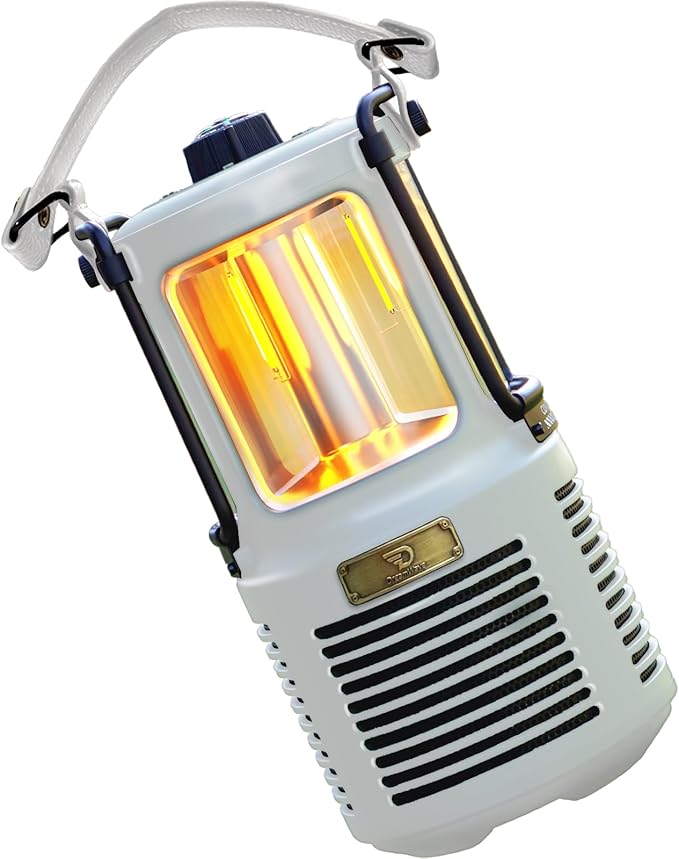 Dreamwave Conqueror Lantern Speaker, 30W RMS / 60W Max Portable Outdoor Camping Bluetooth Speaker with Light, 29H Playtime, IP66 Waterproof Dustproof, Bass & Treble EQ, TWS Stereo, Arctic White