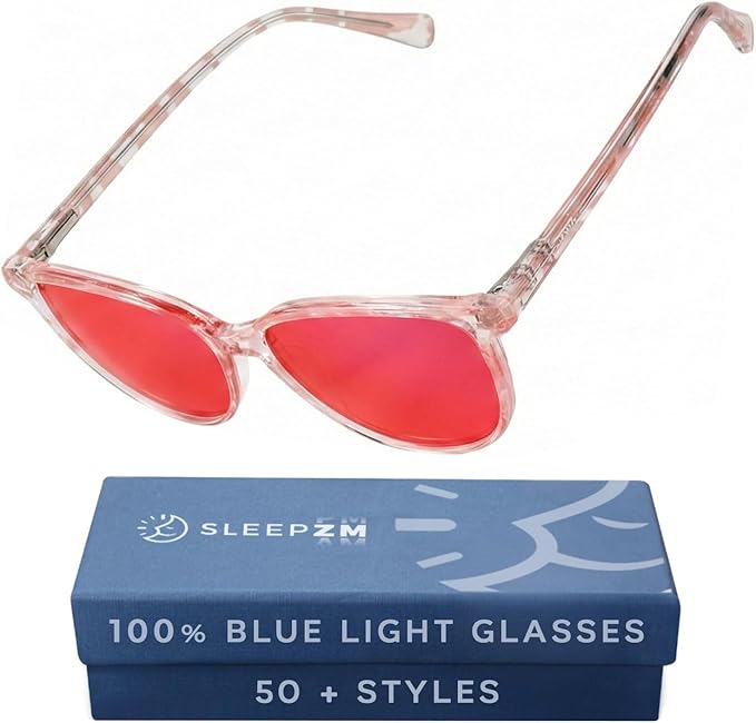 Sleep ZM Blue Light Blocking & Light Sensitivity Glasses - 8 Lens Types for Comfort, Relaxation, Sleep & Relief - 50+ Styles