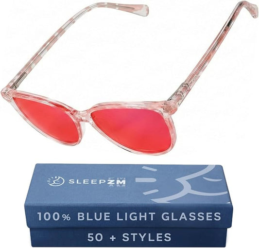 Sleep ZM Blue Light Blocking & Light Sensitivity Glasses - 8 Lens Types for Comfort, Relaxation, Sleep & Relief - 50+ Styles