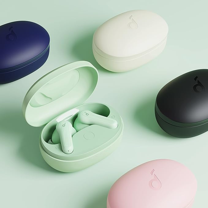 Soundcore by Anker Life P2 Mini True Wireless Earbuds, Bluetooth 5.2, 10mm Drivers for Big Bass, Custom EQ, 32H Playtime, Fast Charging, Comfortable, Tiny Size for Daily Use, Commute, Work