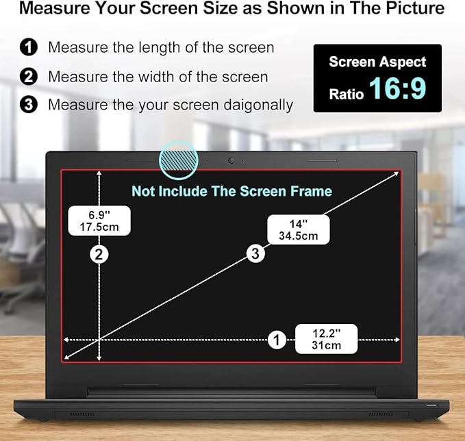 (2PCS Pack) HP 14 inch Laptop Screen Protector Anti Blue Light Glare for HP 14" Laptop/HP Pavilion X360 14/HP Chromebook 14/HP Stream 14/HP ProBook 14, Eye Protection Computer Monitor Screen Protector