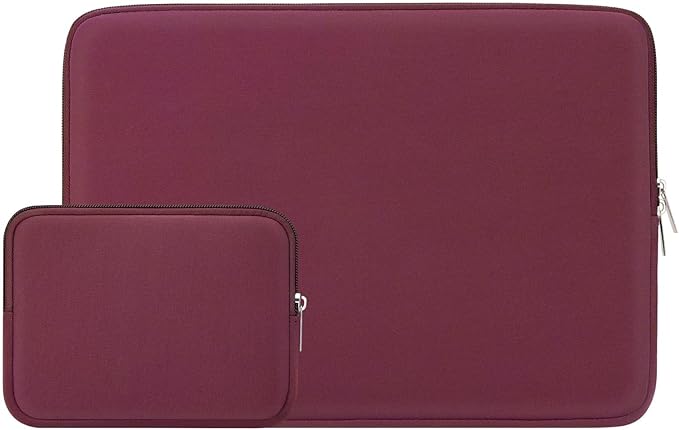 RAINYEAR 11-11.6 Inch Laptop Sleeve Protective Case Soft Carrying Cover with Accessories Pouch, Compatible with MacBook Neo A18 11.6" MacBook Air for 11" Notebook Tablet Chromebook (Red)