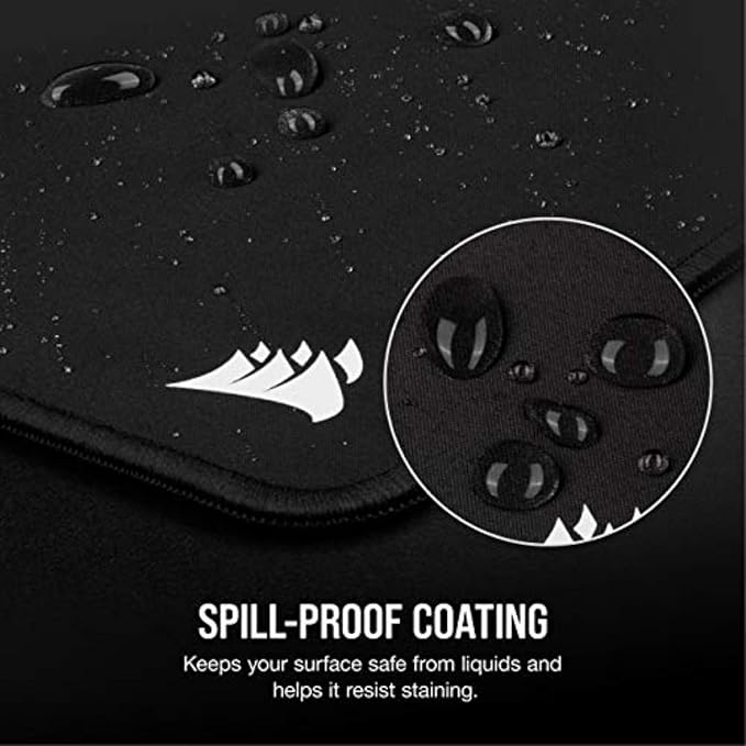 Corsair MM350 PRO Extended XL Premium Spill-Proof Cloth Gaming Mouse Pad – 36.6” Width x 15.7” Height Surface – Black
