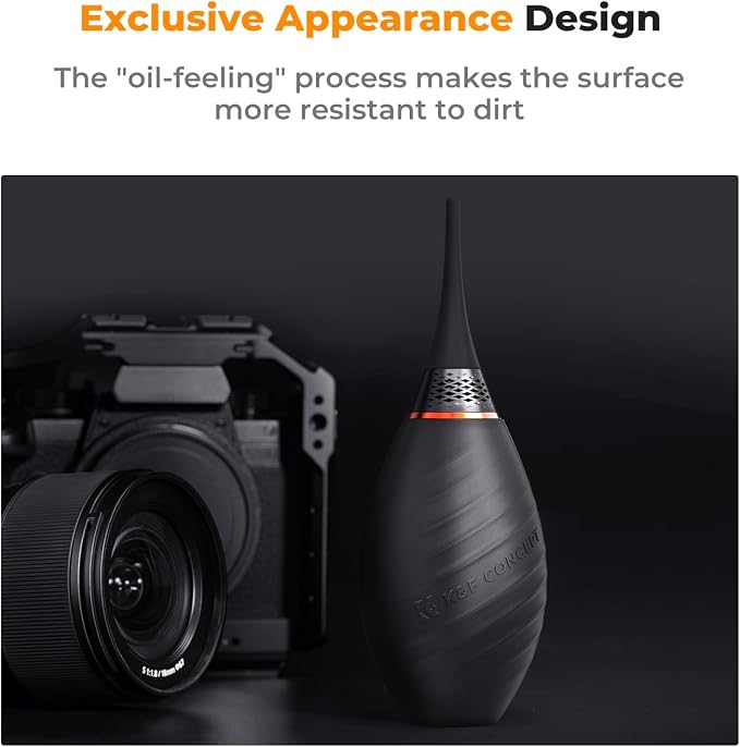 K&F CONCEPT Soft Tip Strong Air Blower, Single Air Intake Camera Lens Blower with Long Nozzle, for Digital SLR Lens Sensor LCD Screens Musical Instruments Keyboards Telescope Filters - Image 2