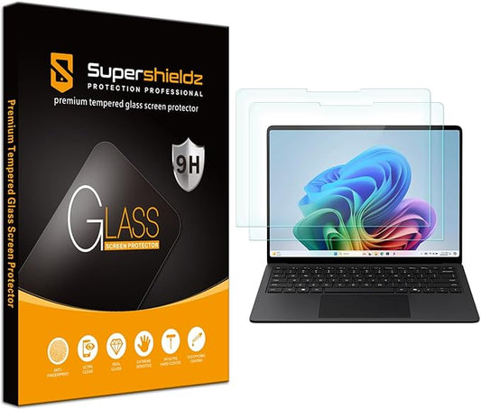 Supershieldz (2 Pack) Designed for Microsoft Surface Laptop 7 (13.8 inch) Screen Protector, (Tempered Glass) Anti Scratch, Bubble Free