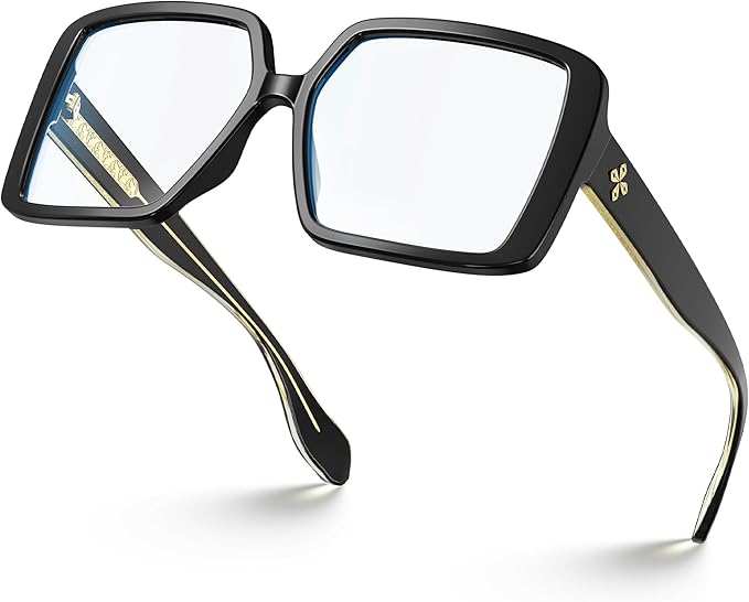 VISOONE Oversized TR90 Blue Light Blocking Glasses Fashion Accessories Non Prescription for Women Harvard