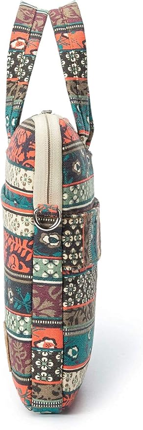 Kinmac New Bohemian 360° Protective Water Resistant Canvas Laptop Shoulder Messenger Sleeve Briefcase case Bag For MacBook Air 13 inch,iPad Pro 13 inch,MacBook Pro14 inch and 13 inch-14 inch Laptop