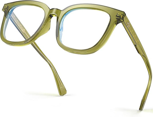 VISOONE Square Blue Light Blocking Glasses TR90 Anti Glare Computer Gaming for Women Men NOE
