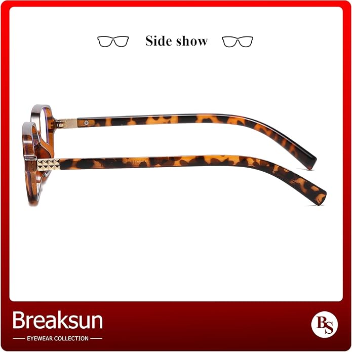 Breaksun Retro Rectangle Glasses for Women Men Small Square Blue Light Blocking Glasses Vintage Eyeglasses