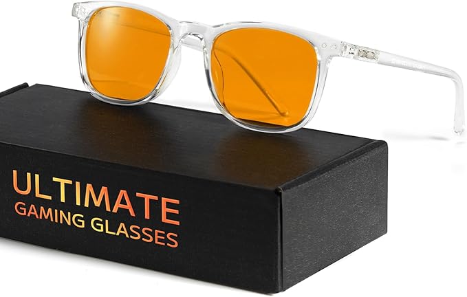 TIJN Sleep Glasses Blue Light Blocking Square Eyeglasses Dual AR Coatings for Computer Gaming Screen Fatigue & UV Protection