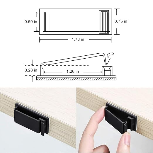 50Pcs Self Adhesive Cable Management Clips,Cable Organizers Wire Clips Cord Holder for PC Laptop Ethernet Cable Desktop Home Office(1.78?€??€? x 0.75?€??€? x 0.28?€??€?,Black) - Image 2
