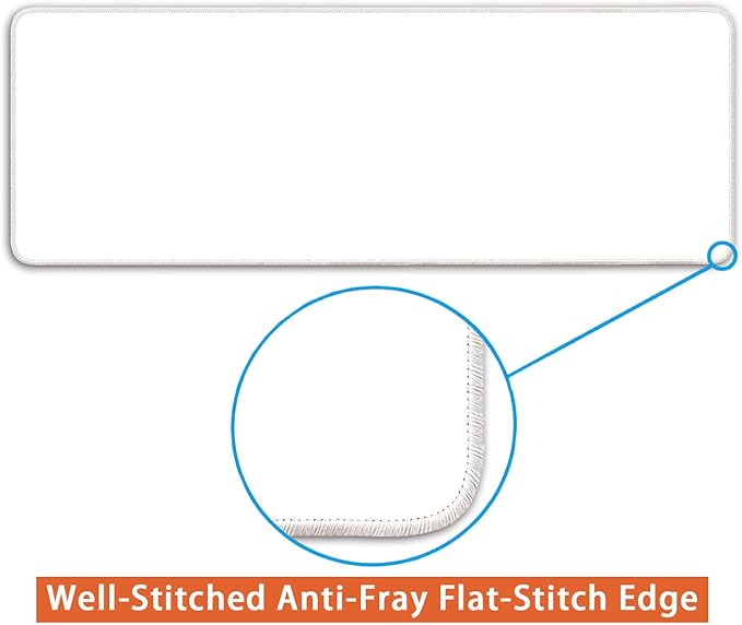 Large Mouse Pad, Non-Slip Desk Blotter, Office Desk Mat, Desk Pad Protector, Laptop Desk Pad, Desk Writing Pad for Office and Home, White, 31x12 inch
