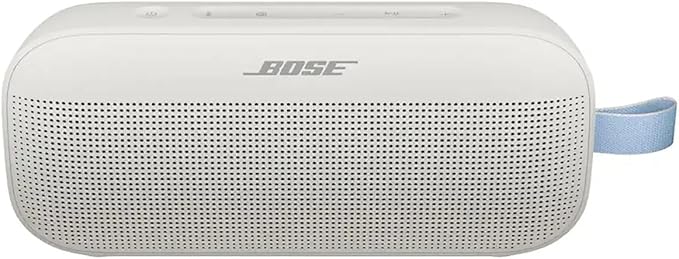 Bose NEW SoundLink Flex Portable Bluetooth Speaker (2nd Gen), Outdoor Speaker with Hi-Fi Audio, Up to 12 Hours Battery, Waterproof and Dustproof, + Slinger Hard Travel Case & USB Plug (Fog Gray)