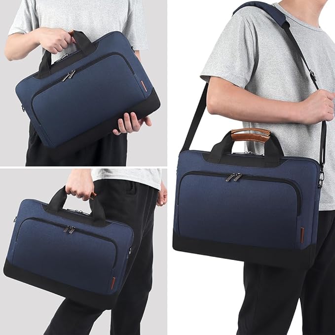 DOMISO 15-15.6 Inch Laptop Bag Business Briefcase Laptop Case Compatible with Lenovo 15.6" Ideapad 330/16" MacBook Pro/HP EliteBook 850 G3/Envy x360 15/Latitude 3580/Acer Chromebook/Asus,Blue