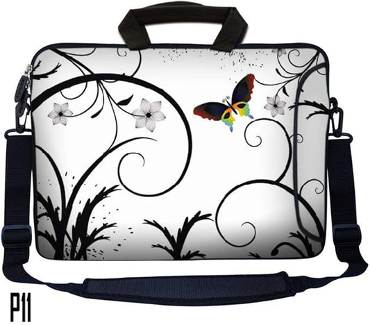 LSS 13.3 inch Laptop Sleeve Bag Compatible with Acer, Asus, Dell, HP, Sony, MacBook and more | Carrying Case Pouch w/Handle & Adjustable Shoulder Strap