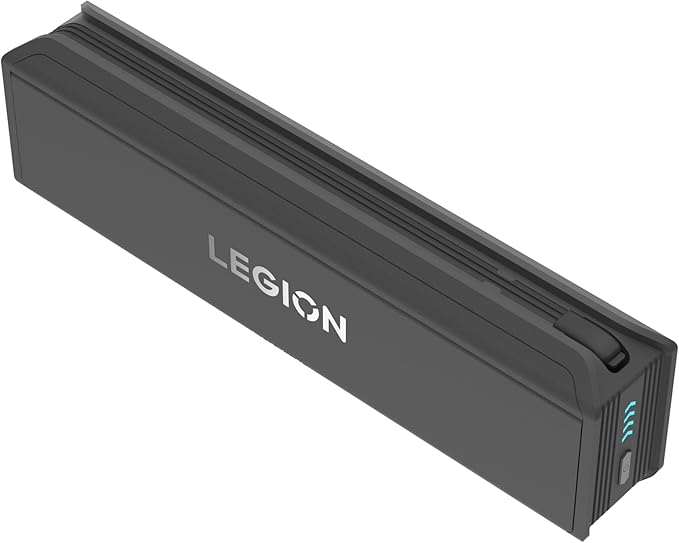 Lenovo Legion Go 65W 12800 Power Bank, Portable Power for Handheld Gaming and Other Devices, USB-C Integrated Cable, Magnetic Attach, Built-in Stand, Black