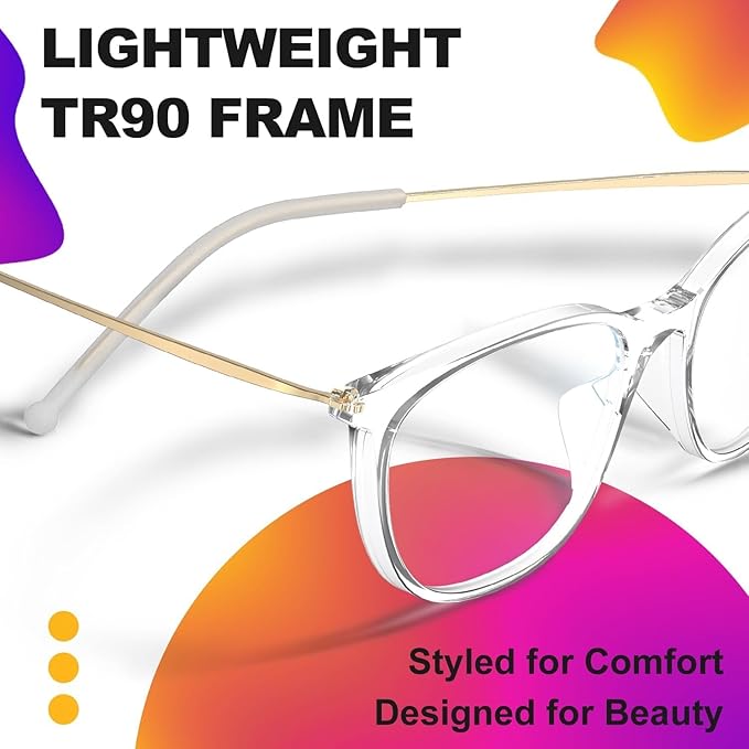 VISOONE Light Weight Slip Resistant Blue Light Blocking Computer Glasses with Anti Glare UV400 for Man Women GAEL