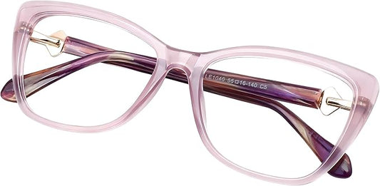 DOERAYM Blue Light Glasses for Woman: Amber Tint Reading Glasses for Night Shift Nurses & Office Workers