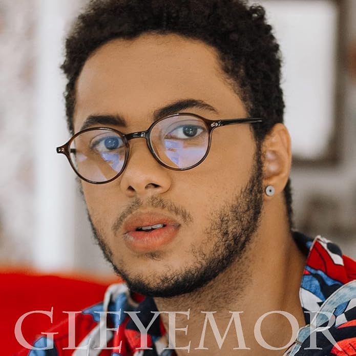 Gleyemor Blue Light Glasses for Men Women, Vintage Round Frame Computer Eyeglasses