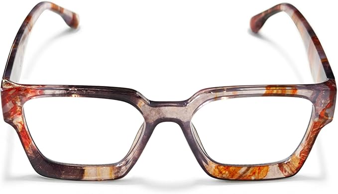 livho Oversized Eyewear Frame for Woman and Men - Rectangle Fashion Glasses for Computer, Chic Preppy Frame