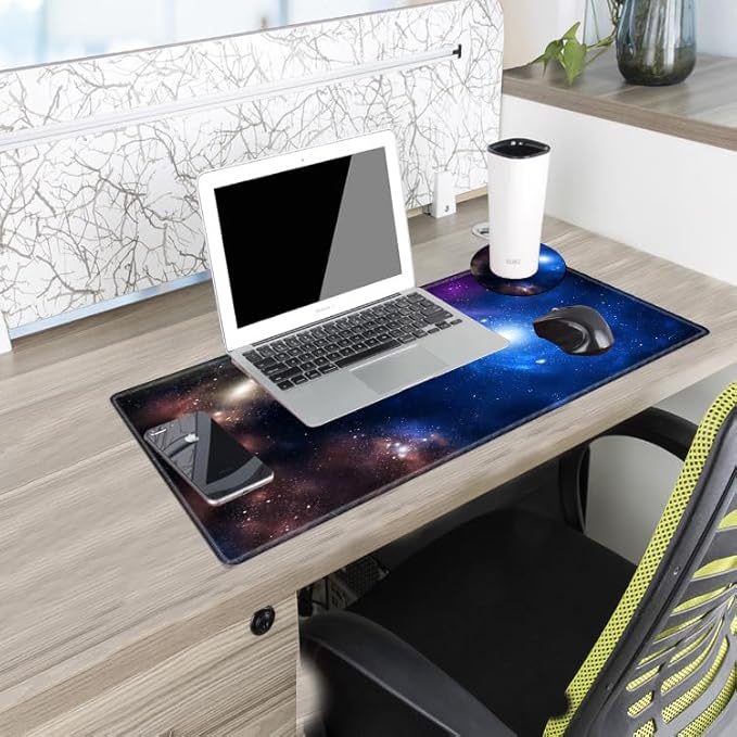 Galaxy Mouse Pad XXL Large Space Mousepad 24x12 Desk Mat Gaming Desk Pad Long Big Computer Mat Extended Mouse Mat for Wireless Mouse Non Slip Work Laptop