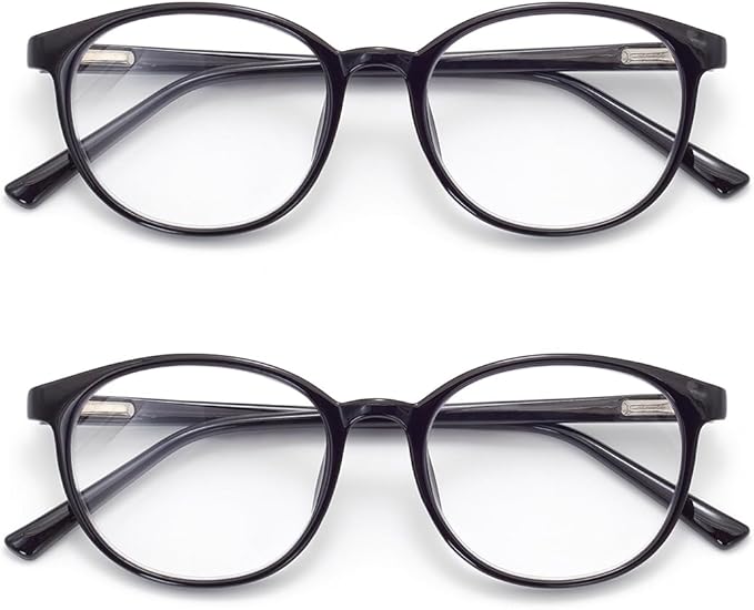 Blue Light Blocking Glasses Round Women Men Computer Glasses Anti Eye Strain/UV/Glare Gaming Glasses
