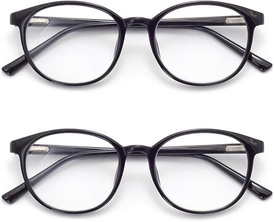 Blue Light Blocking Glasses Round Women Men Computer Glasses Anti Eye Strain/UV/Glare Gaming Glasses